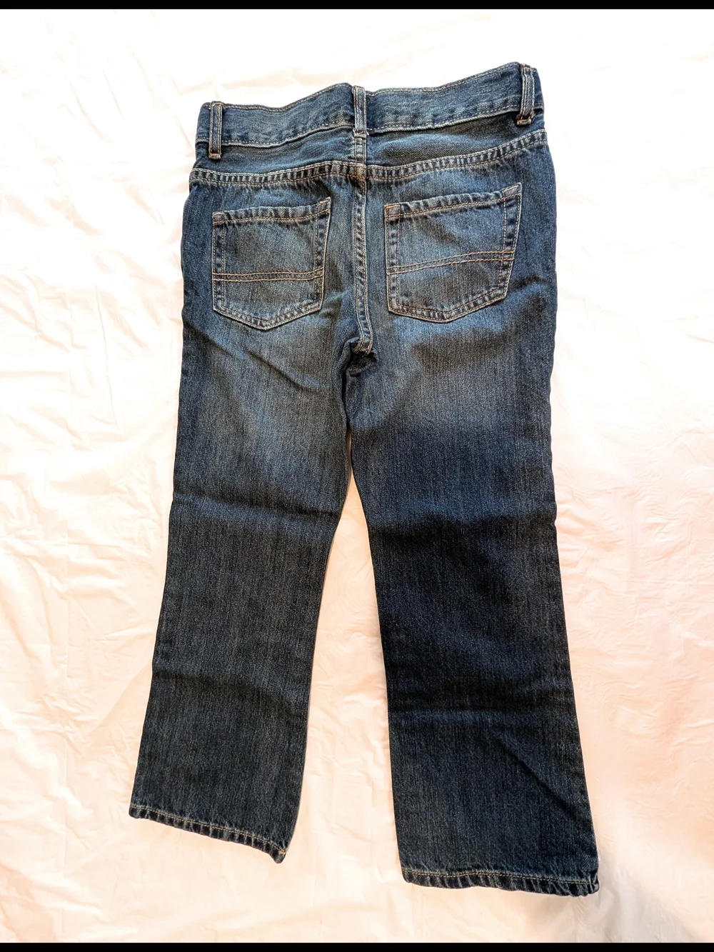 The Children's Place Boy 7 Husky Bootcut Jeans Med Wash Denim adjustable waist